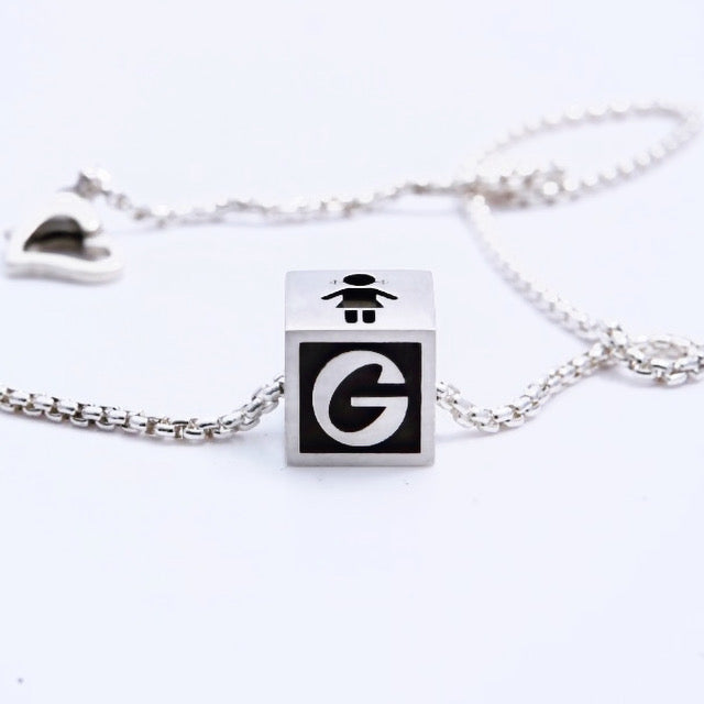 Sterling Silver Alphabet Block+++++++++++++++++++++++++