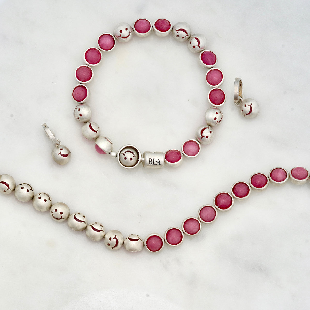What's Within Pink Jade Bracelet
